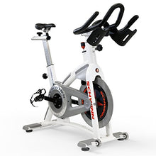 Load image into Gallery viewer, Schwinn AC Performance Plus Indoor Bike with Carbon Blue Belt Drive and Morse Taper - White
