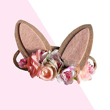 Load image into Gallery viewer, Bunny Ear Headband,Nylon Elastic Bunny Flower Ear Headband，Use for Holiday Parties, Weddings, Costumes, Easter Celebrations
