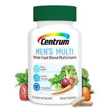 Load image into Gallery viewer, Centrum Whole Food Multivitamin for Men, with Vitamin C, Vitamin D, Zinc, Vegetarian + Gluten Free, 30 Day Supply -60 Capsules
