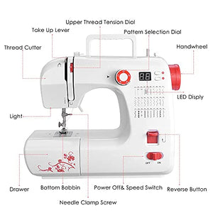Mini Sewing Machine, Vogvigo Computerized Sewing Machine for Beginners, Embroidery Sewing Machine with 120 Stitching Programs, LCD Display, Electronic Sewing Machine
