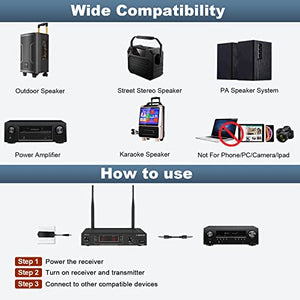 Wireless Microphone System, Phenyx Pro VHF Cordless Mic Set with 1 Handheld+1 Headset+1 Lapel+1 Bodypack, Stable Signal, Long Range, Best for Presentation, Interview, Church, Wedding,Events (PTV-1B)