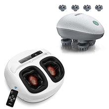 Load image into Gallery viewer, Renpho Foot Massager Machine with Full Covered Heat and Remote &amp; Electric Scalp Massager
