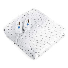 Load image into Gallery viewer, Heated Mattress Pad Queen Dual Control with Ventilated Technology, 100% Polyester Heated Mattress Cover with 4 Heating Levels &amp; 10 Hours Auto Off, Fast Heating &amp; Machine Washable
