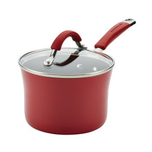 Load image into Gallery viewer, Rachael Ray Cucina Nonstick Sauce Pan/Saucepan with Lid, 2 Quart, Red
