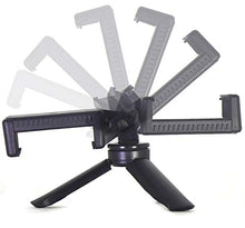 Load image into Gallery viewer, Phone Tripod Stand, Mini, Portable, Universal &amp; Heavy Duty, Adjustable Mount, Steady with Protective Padding Under its Legs, for Android, iPhone, DSLRs and GoPro.
