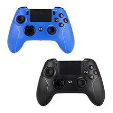 Load image into Gallery viewer, 2 Pack Wireless Controllers for PS4 and for Playstation 4 Control - YU33 for DS4 Remote Joystick Support Playstation 4,Pro/Slim PS4,PC,PS TVs,Smart TV（Black+Red Diamond (Blue and Black)
