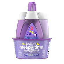 Load image into Gallery viewer, Johnson&#39;s Sleepy Time Bedtime Baby Gift Set with Relaxing NaturalCalm Aromas, Bedtime Baby Bath Shampoo, Wash &amp; Lotion Essentials, Hypoallergenic &amp; Paraben-Free, 4 Items
