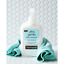 Load image into Gallery viewer, Neutrogena Ultra Gentle Hydrating Daily Facial Cleanser for Sensitive Skin, Acne, Eczema &amp; Rosacea, Oil-Free, Soap-Free, Hypoallergenic &amp; Non-Comedogenic Creamy Face Wash, 12 fl. oz
