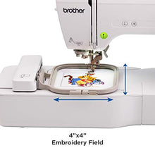 Load image into Gallery viewer, Brother PE550D Embroidery Machine, 125 Built-in Designs Including 45 Disney Designs, 4" x 4" Hoop Area, Large 3.2" LCD Touchscreen, USB Port, 9 Font Styles
