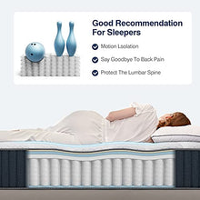Load image into Gallery viewer, Queen Mattress,Avenco Queen Size Mattress,10 Inch Hybrid Queen Mattress in a Box,Innerspring and Comfortable Foam,Back Pain Relief, CertiPUR-US, 10 Years Support
