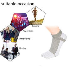 Load image into Gallery viewer, VWELL Toe Socks for Men Women Ankle Cotton Five Fingers Socks Low Cut Athletic Running Socks 4 Pairs Size 8-11
