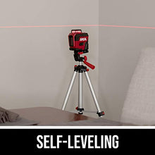 Load image into Gallery viewer, SKIL 65ft. 360° Red Self-Leveling Cross Line Laser Level with Horizontal and Vertical Lines Rechargeable Lithium Battery with USB Charging Port, Compact Tripod &amp; Carry Bag Included - LL932201

