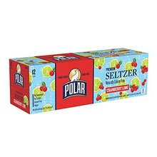 Load image into Gallery viewer, Polar Seltzer Water Cranberry Lime, 12 fl oz cans, 12 pack
