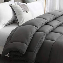 Load image into Gallery viewer, Oubonun All Season Queen Comforter Summer Cool Soft Quilted Down Alternative Duvet Insert with Corner Tabs,Luxury Fluffy Reversible Hotel Collection (Grey, Queen)
