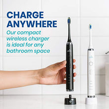 Load image into Gallery viewer, Shyn Sonic Rechargeable Electric Toothbrush - ADA Accepted - with 8 Whitening Brush Heads, Charger, and Travel Case (Black)
