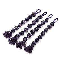 Load image into Gallery viewer, Jovivi Chakra Stones Set, Natural Amethyst Healing Crystals Wall Hanger Reiki Tumbled Gemstones Tassel Spiritual Meditation Hanging Ornament/Window Ornament/Feng Shui Decor
