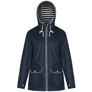 Womens Plus Size Raincoat Rain Jacket Water-Resistant Hooded Quick Dry Athletic Windbreaker Zipper Hoodie Coat Jacket Memela Navy