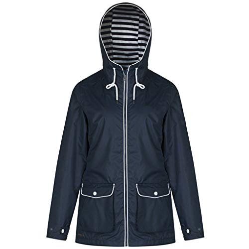 Womens Plus Size Raincoat Rain Jacket Water-Resistant Hooded Quick Dry Athletic Windbreaker Zipper Hoodie Coat Jacket Memela Navy