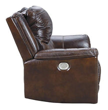 Load image into Gallery viewer, Signature Design by Ashley Catanzaro Power Recliner Adjustable Headrest Mahogany
