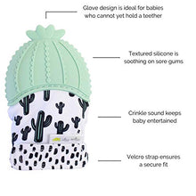 Load image into Gallery viewer, Itzy Ritzy Silicone Teething Mitt – Soothing Infant Teething Mitten with Adjustable Strap, Crinkle Sound and Textured Silicone to Soothe Sore and Swollen Gums, Cactus
