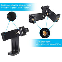 Load image into Gallery viewer, SharingMoment Premium Smartphone Holder/Vertical and Horizontal Tripod Mount Adapter Rotatable Bracket with 1/4 Inch Screw/Adjustable Clip for iPhone, Android Cell Phone, Selfie Stick, Camera Stand
