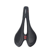 Load image into Gallery viewer, TOSEEK Comfortable Bike Seat Lightweight Carbon Fiber Bicycle Saddle Cushion with Leather Cover for Road Bike and Mountain Bike
