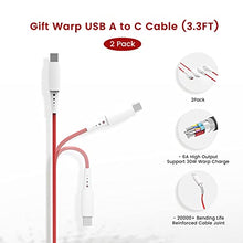 Load image into Gallery viewer, VELOGK [2-Pack] Warp Charger Kit 30W[5V/6A] for Oneplus 8 Pro/8/7 Pro/7T/7T Pro/7/6T/6/5T/5/3T/3/Nord N10 5G, 2X Fast Warp/Dash Charger Adapter + 2X Type C Warp Charging Cables(3.3ft/1m)
