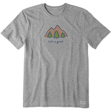 Load image into Gallery viewer, Life is good Men's Standard Vintage Crusher Graphic T-Shirt Mountains, Heather Gray, XX-Large
