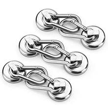 Load image into Gallery viewer, DIYMAG Magnetic Hooks,Heavy Duty Neodymium Magnetic Hooks with Swivel Carabiner Hook,Great for Your Refrigerator and Other Magnetic Surfaces,Pack of 6
