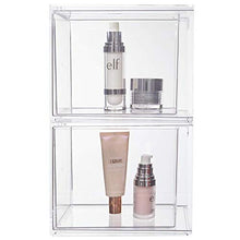 Load image into Gallery viewer, STORi Audrey Stackable Cosmetic Organizer Drawers 6-3/4&quot; Tall | set of 2 Clear
