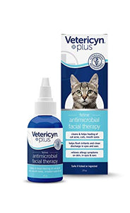 Vetericyn Plus Feline Antimicrobial Facial Therapy. to Care for Cat Acne, Cuts, Mouth Sores, and Irritated Eyes and Ears on Cats of All Ages. Non-Toxic and Safe if Ingested. (2 oz)