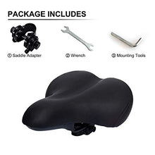 Load image into Gallery viewer, OXYVAN Bike Seat Most Comfortable Universal Replacement Bicycle Seat Cushion Dual Shock Absorbing Ball Wide Bicycle Saddle for Men Women, Black
