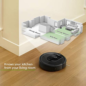 iRobot Roomba i7+ (7550) Robot Vacuum with Automatic Dirt Disposal-Empties Itself, Wi-Fi Connected, Smart Mapping, Works with Alexa, Ideal for Pet Hair, Carpets, Hard Floors, Black