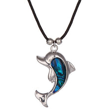 Load image into Gallery viewer, Blue Abalone Paua Dolphin Pendant Necklace Jewelry (Dolphin Big 1#)
