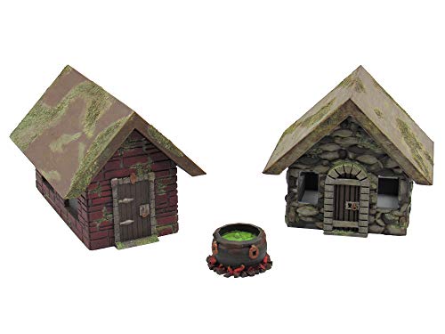 Stone Houses, Terrain Scenery for Tabletop 28mm Miniatures Wargame, 3D Printed and Paintable, EnderToys
