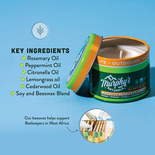 Load image into Gallery viewer, Murphy&#39;s Naturals Mosquito Repellent Candle | DEET Free | Made with Plant Based Essential Oils and a Soy/Beeswax Blend | 30 Hour Burn Time | 9oz | 2 Pack
