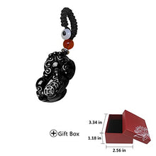 Load image into Gallery viewer, Mr.Ho Car Keychain Pendant, Key Ring Handmade Obsidian Pendant for Car &amp; Bag Handbag Decoration
