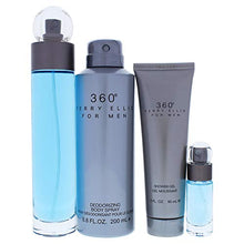 Load image into Gallery viewer, Perry Ellis 360 By Perry Ellis for Men - 4 Pc Gift Set 3.4oz Edt Spray, 6.8oz Deodorizing Body Spray, 3.0oz Shower Gel, 0.25oz Edt Spray, 4count
