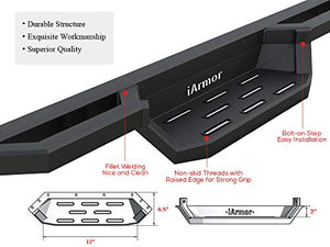 APS Drop Steps Running Boards Rock Slider Compatible with Jeep Gladiator 2020-2022 Crew Cab