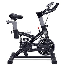 Load image into Gallery viewer, IDEER LIFE Indoor Cycling Bike Stationary Exercise Bike for Home Cardio Workout Smooth Belt Drive with Hand Pulse Sensor/LCD Display/Tablet Mount/Comfortable Seat Cushion(Black09060)
