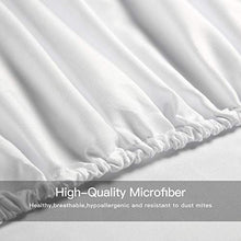 Load image into Gallery viewer, HooSeen 4-Pieces Bed Sheets Set 1800 Series Microfiber-Wrinkle &amp; Fade Resistant, Deep Pocket, Hypoallergenic Bedding Set, Pillow Case (White, King)
