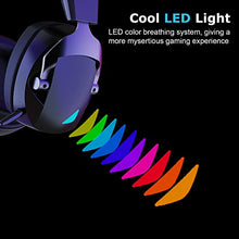 Load image into Gallery viewer, Acinaci Wireless Gaming Headset with Detachable Noise Cancelling Microphone, 2.4G Bluetooth - USB - 3.5mm Wired Jack 3 Modes Wireless Gaming Headphones for PC, PS4, PS5, Mac, Switch, Phone, Tablet
