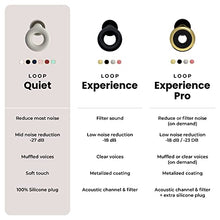 Load image into Gallery viewer, Loop Quiet Noise Reduction Earplugs – Super Soft, Reusable Hearing Protection in Flexible Silicone for Sleep, Noise Sensitivity &amp; Flights - 8 Ear Tips in XS/S/M/L – 27dB Noise Cancelling – Black
