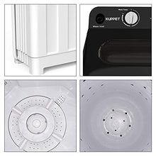 Load image into Gallery viewer, Compact Twin Tub Portable Mini Washing Machine 24lbs Capacity, Washer(16.5lbs)&amp;Spiner(7.5lbs)/Built-in Drain Pump/Semi-Automatic (White&amp;Black)
