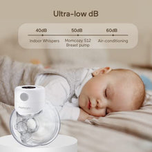 Load image into Gallery viewer, Momcozy Wearable Breast Pump S12, LCD Hands Free Breast Pump, Low Noise &amp; Painless Electric Breast Pump with 2 Mode &amp; 9 Levels, Portable Breastfeeding Breast Pump Can Be Worn in-Bra, 24mm Flange
