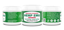 Load image into Gallery viewer, Hemp Emu Cream - Made In USA - Natural Hemp Cream Soothes Discomfort in Joints, Muscles, Back, Knees - Premium Hemp Oil Extract, Emu Oil, Menthol, Eucalyptus &amp; Natural Oils - 4oz
