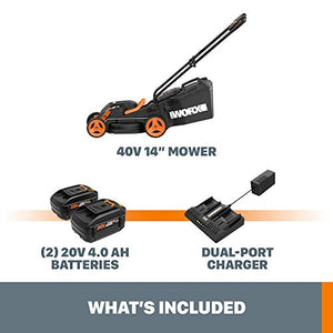 Worx WG779 40V Power Share 4.0Ah 14" Cordless Lawn Mower