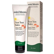 Load image into Gallery viewer, Mini Bloom Toot Toot Balm Diaper Rash Relief Cream | Baby &amp; Kid Safe | Calms &amp; Soothes Irritated Skin | Made w/Zinc Oxide, Vitamin E, Shea Butter, Coconut, Jojoba &amp; Sunflower Oils | 2 oz
