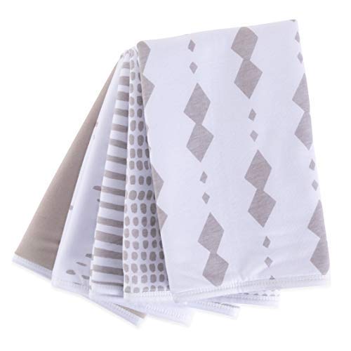 Load image into Gallery viewer, Baby Burp Cloth, Ultra Absorbent Reversible Jersey Cotton Large Burp Cloths, Cloth Diapers 20" x 12" 5 Pack (Taupe Grey)