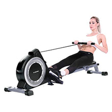 Load image into Gallery viewer, MaxKare Magnetic Rowing Machine Folding Exercise Rower 16-Level Tension Resistance Precise Display Panel with Storage Box Quite for Home Use
